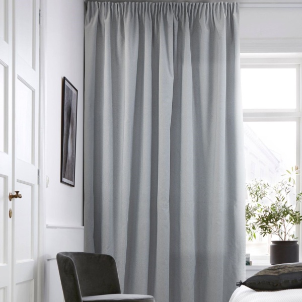 Портьера на тесьме "Лисса", 200х260 цвет темно-серый