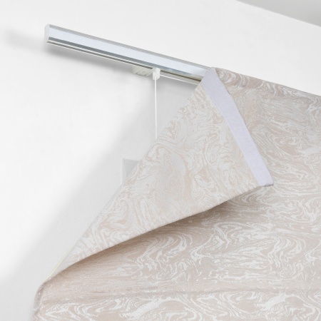 Римская штора с помпонами, Сиеста цвет бежевый