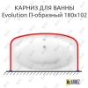 Карниз для ванны Ravak Evolution П-образный 180х102 Усиленный 25 мм