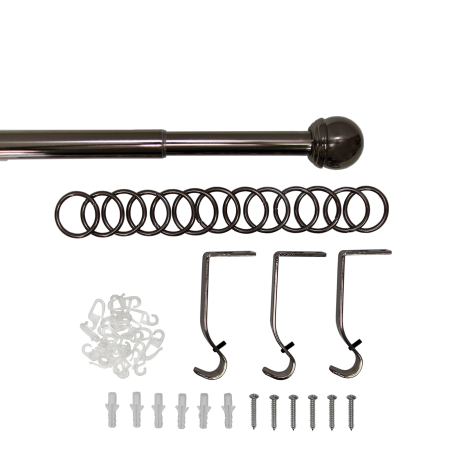 Карниз телескопический однорядный, металл, Классика, Коньяк, 160-320см Карниз телескопический однорядный, металл, Классика, Коньяк, 160-320см