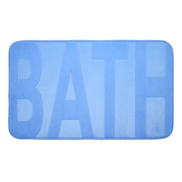 Коврик для ванной c памятью формы Баз Bath голубой