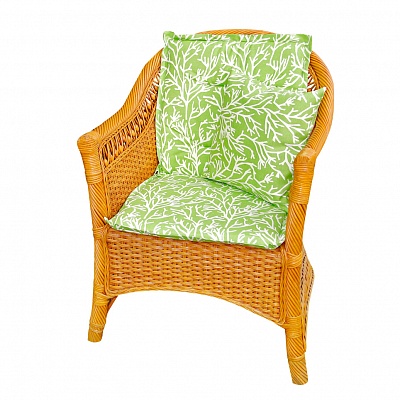 Подушка на стул со спинкой "Green Corals"