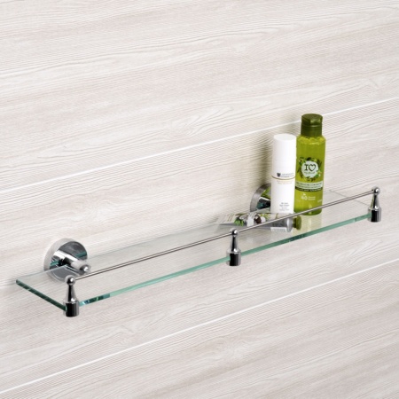 Полка стеклянная с бортиком Rhein K-6244