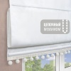 Римская штора с помпонами, Флавия Блэкаут на цепочном механизме, цвет белый