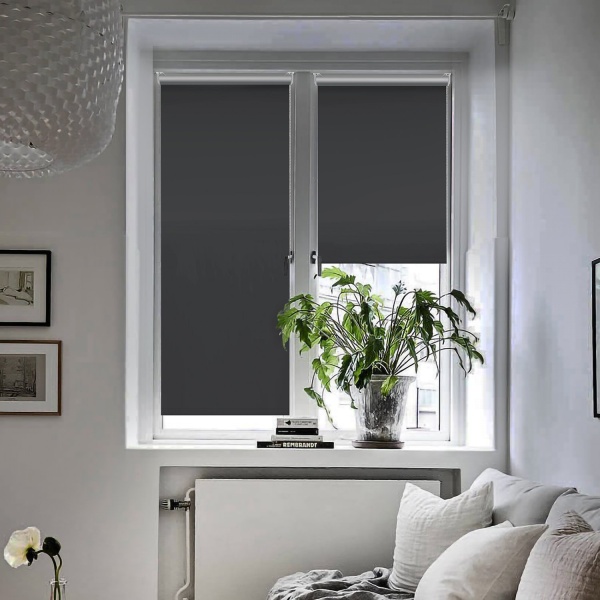 Рулонные шторы блэкаут silverback цвет черный Рулонные шторы блэкаут silverback цвет черный