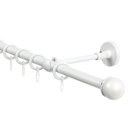 Карниз для штор, настенный, штанга 16 мм, Классика, жемчуг