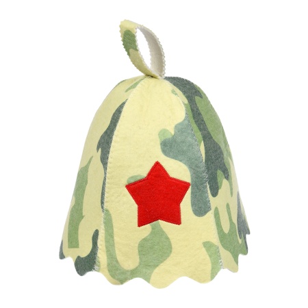 Шапка для бани и сауны Армейская "Банные Штучки", войлок, 100% шерсть