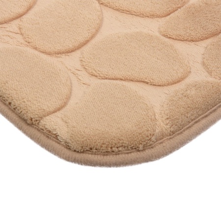 Коврик для ванной c памятью формы Камушки бежевый