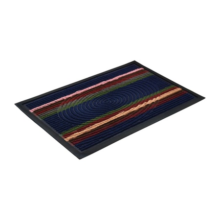 Коврик VORTEX придверный рельефный 40х60 COMFORT цвет синий