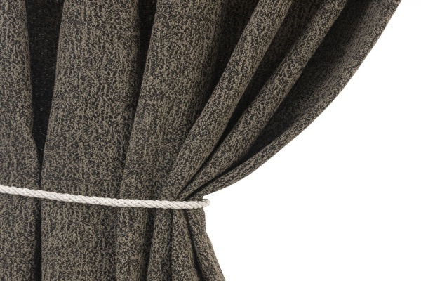 Штора на люверсах 200х260 см Ливит цвет черно-бежевый