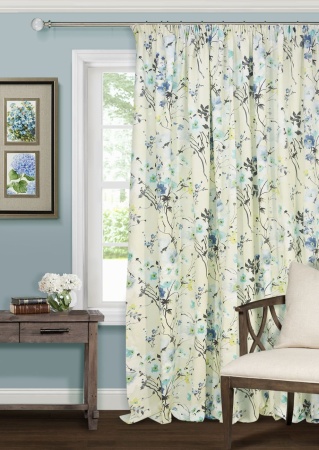 Штора на тесьме "Натурель Naturel" 276х270 голубой