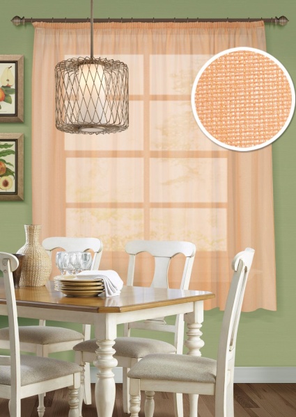 Basicos-M, штора для кухни 285х175 оранжевый