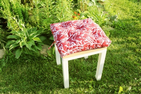 Подушка на стул с завязками 40x40 см Red Corals с принтом