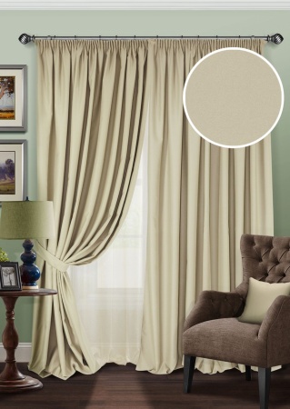 Комплект штор Блэкаут "Blackout-SH" 440х270 бежевый светлый