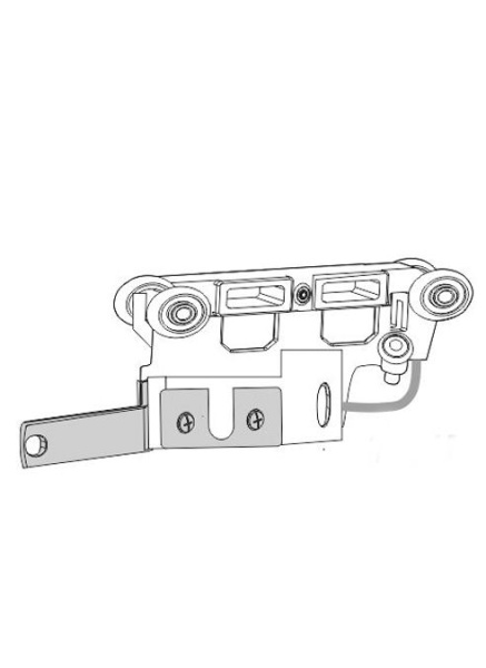 Глайдер поворотный для эркера 90° для электрокарниза