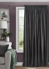 Штора на тесьме 250х300 Pudra с подхватом цвет темно-серый
