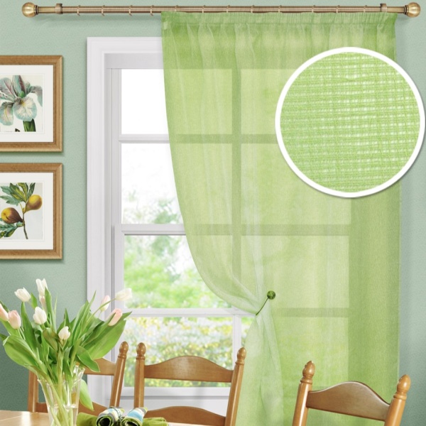Штора для кухни Basicos 135х170 светло-зеленый