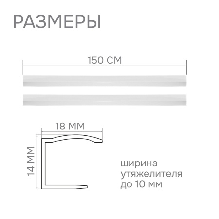 Направляющие для миниролло 150 см