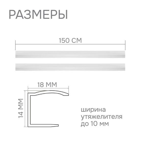 Направляющие для миниролло 150 см Направляющие для миниролло 150 см