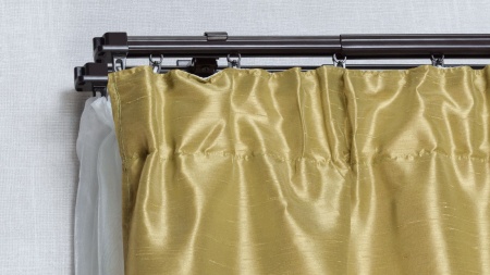 Карниз телескопический металлический двухрядный 160-300 см