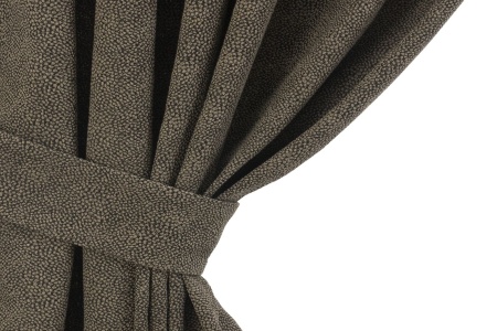 Штора на тесьме 160х260 см Мартина с подхватом  цвет черно-бежевый