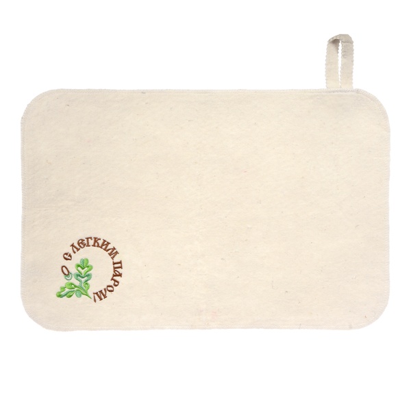 Коврик для сауны 49,5х33 см "С легким паром" "Банные штучки", войлок, 100% шерсть