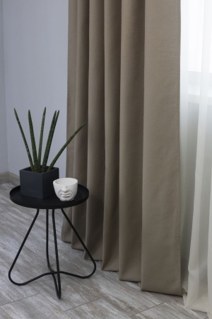 Штора на тесьме 160х270 см Sahara с подхватом цвет бежевый