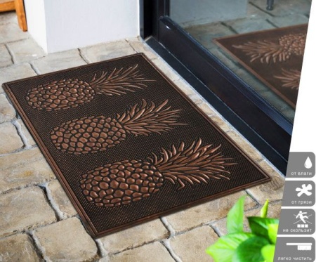 Коврик VORTEX придверный 45х75 Ананасы цвет медь Коврик VORTEX придверный 45х75 Ананасы цвет медь