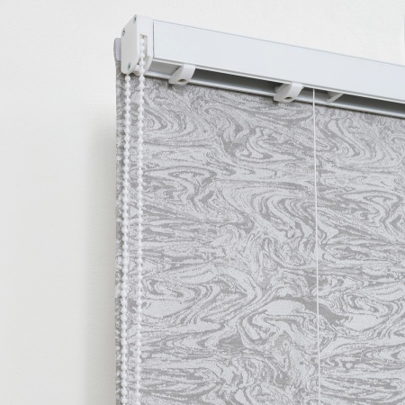 Римская штора с бахромой Сиеста, на цепочном механизме, цвет серый