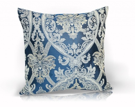 Подушка декоративная на молнии 40х40 см Bergamo цвет синий