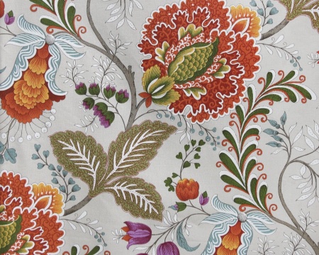 Штора на тесьме "CASANDRA" 136х175 цветы красные