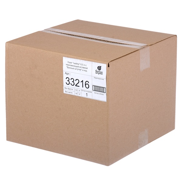 Ушат "шайка", 6,5 л, с нержавеющей вставкой, липа "Банные штучки"