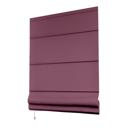 Римские шторы блэкаут на веревочном механизме цвет малиновый