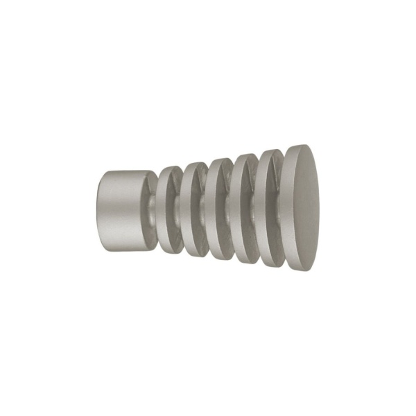 Наконечник "Конус резной", Матовый никель , Ø25мм