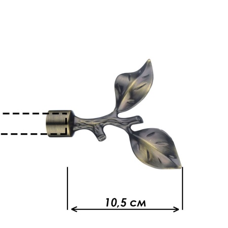 Наконечник "Ветвь", Золото антик , Ø25мм