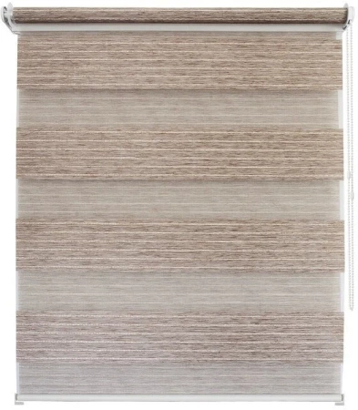 Рулонные шторы день ночь УЮТ Манчестер цвет льняной