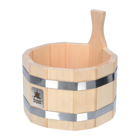 Ушат "шайка", 5 л, система регулировки обручей липа "Банные штучки"