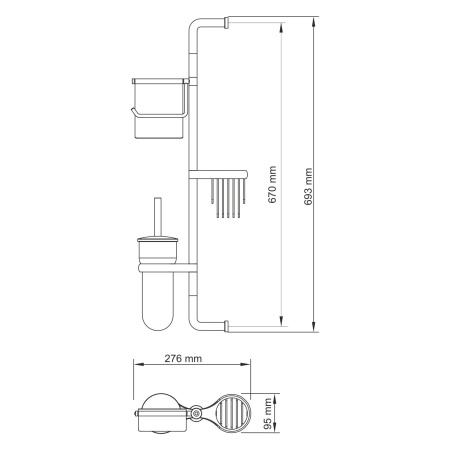 Комбинированная настенная стойка K-1468 Комбинированная настенная стойка K-1468