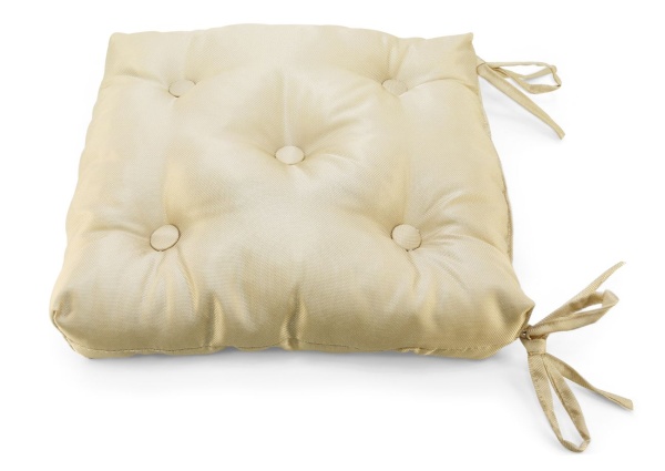 Подушка на стул с завязками 40x40 см Elektro цвет бежевый