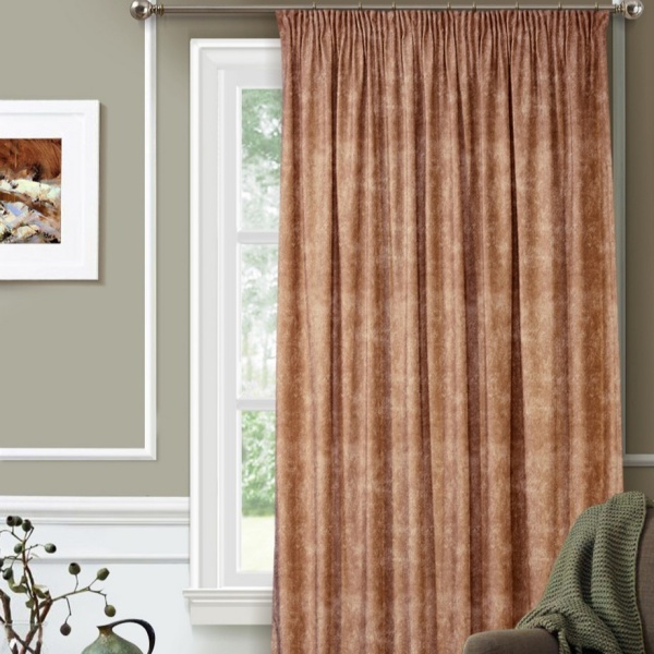 Штора на тесьме 136х270 см Barhan с подхватом цвет терракотовый