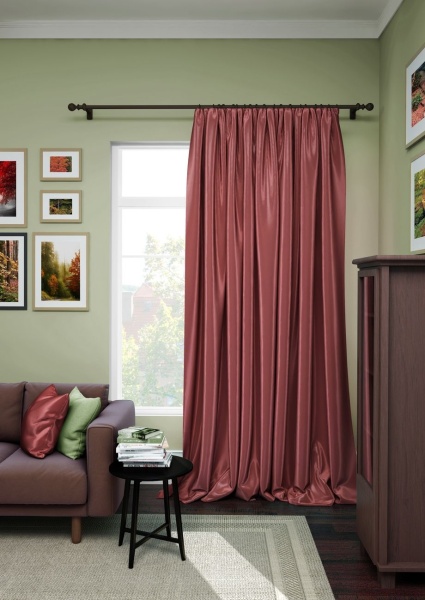 Портьера на тесьме "Avery" 200х280 красный