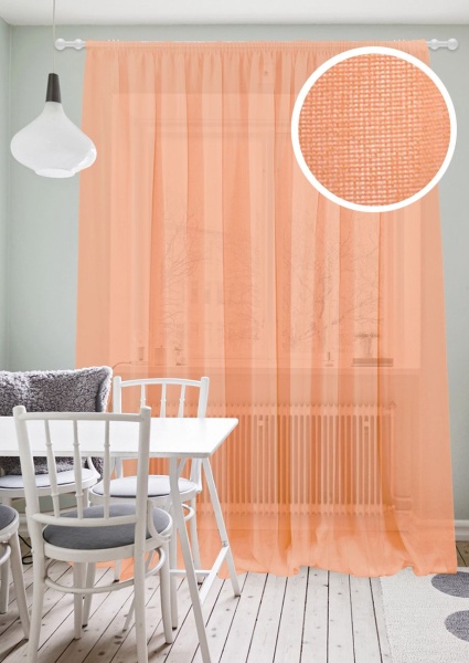 Штора на тесьме "Basicos-XL" 300х275 оранжевый