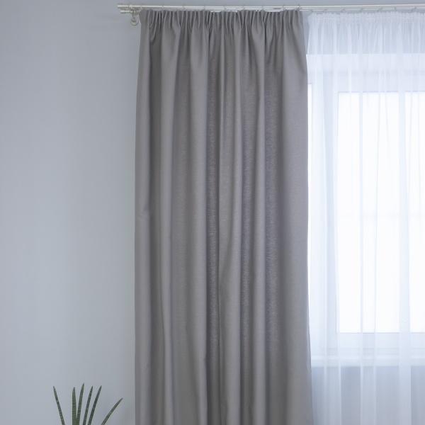 Штора на тесьме 160х270 см Sahara с подхватом цвет серый