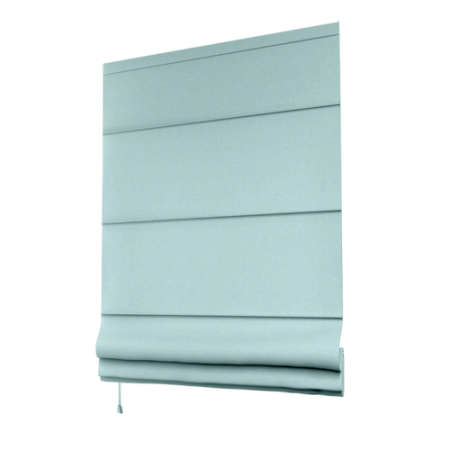 Римские шторы блэкаут на веревочном механизме цвет лазурный