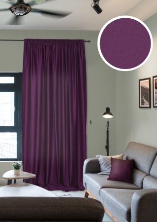 Портьера на тесьме "Caprise" 200х270 фиолетовый