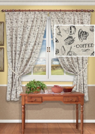 Комплект штор "Croissant-S", 2 шторы 138х170см