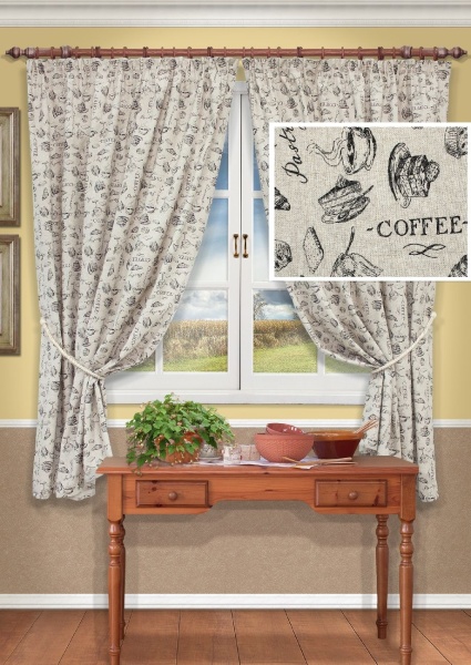 Комплект штор "Croissant-S", 2 шторы 138х170см