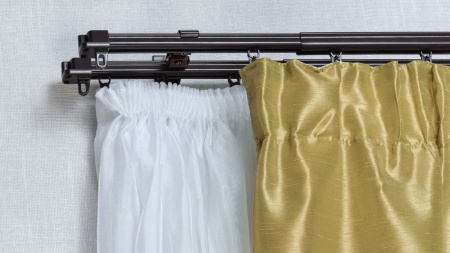 Карниз телескопический металлический двухрядный 160-300 см