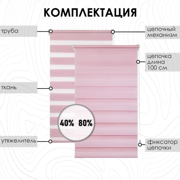 Рулонные шторы день ночь цвет розовый