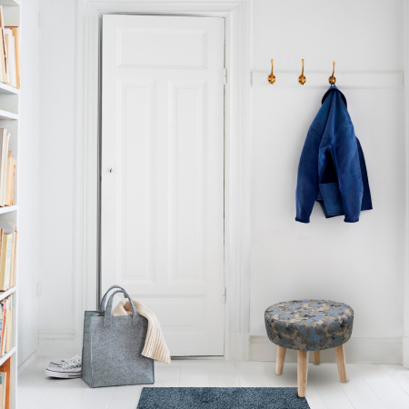 Пуф Fog круглый, цвет бежево-голубой